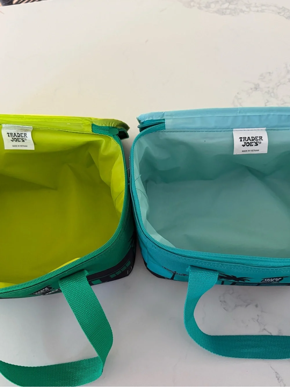 TWO Trader Joe’s Mini insulated bag - Green / Teal
